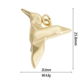 Dettaglio dimensioni ciondolo colibrì dorato: 25,8mm x 20,6mm con un peso di 4,8g - Colibrì Oro