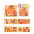 Detailed views of baby orange series soft cloth book for early sensory learning - Orange Series