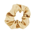 Elastic satin silk hair scrunchie in elegant champagne gold finish for women - Champagne