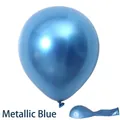 10-inch thick metallic blue decorative balloons for birthday and wedding party events - Metallic Blue