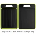 Double-sided aluminum defrosting cutting board in black and green finish with handle - Large / Black