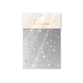 Glittering holographic nail art stickers featuring stars and bows for manicure decor - to5286-Metallic Star Bow