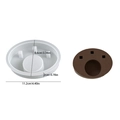 Moule en silicone pour bougeoir rond de 11,2 cm pour l'artisanat en résine ou plâtre - Base de Chandelier Ovale (A02) / Blanc