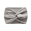 Elastic light gray twist knot yoga headband made of breathable knitted fabric - Light Gray