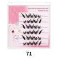 Self-adhesive false eyelashes set with various lengths in a pink cartoon storage box - Glue-Free Model 71