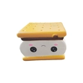 Cute smore squishy toy with cat face design and slow rebound cream sandwich foam - Square Biscuit Cake