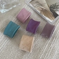 Five-pack of soft fabric elastic hair bands in pastel green, pink, and purple tones - 2# Morandi Series 5 Pcs Set