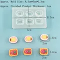 Miniatur-Lebensmittel-Silikonform für DIY-Harzkuchen und 3D-Obstkorb-Bastelarbeiten - Quadratischer Obstkorb