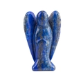 Lapis Lazuli crystal angel figurine with natural golden pyrite spots for desk decor - Lapis Lazuli
