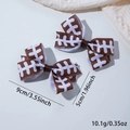 Nœuds à cheveux avec motif football marron et blanc pour filles et enfants sportifs - 06# Marron et Blanc Football