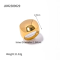 Especificaciones: diámetro de 1,66 cm y peso de 11,63 g para anillo de oro grueso - US 6 / Dorado