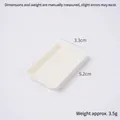 White miniature 5.2cm woven dollhouse tray with realistic rectangular plastic texture - White