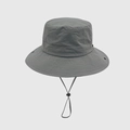 Cappello da sole grigio scuro anti-UV in tessuto ad asciugatura rapida con laccetto regolabile - Grigio