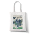 Bolso de lona blanco con pintura de lirios de Van Gogh y elegante diseño artístico - Lirios