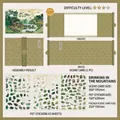 Set di carte scenografiche di paesaggi cinesi fai-da-te con adesivi in PET e pergamena - Bevendo tra le Montagne (Fase 3)