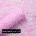 Pink decorative hollow floral wrapping paper with fibrous texture, 50x70cm, pack of 5 sheets - Water Pink