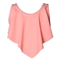 Pink ruffled two-piece bikini swimsuit top for girls with layered flounce detail - 104 / Orange Ruffle Top