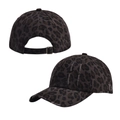 Gorra de béisbol con estampado de leopardo envejecido y hebilla de metal ajustable - Talla única / Leopardo Caqui Oscuro