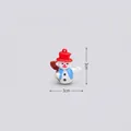 Miniature snowman figurine with red hat and blue coat, creative 3cm Christmas decoration - Style 38 Snowman