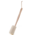 Spazzola da bagno in luffa naturale con manico tondo in legno e corda in canapa per appenderla - Spazzola in Luffa da 10cm con Manico Lungo da 37cm Sfusa