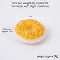 5cm yellow artificial donut model with sugar sprinkle texture and size parameters - Refrigerator Magnet Style / Yellow