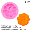 Pink silicone pumpkin mold for Halloween fondant, candy, and aromatherapy plaster crafts - 1#B474 Pumpkin / Pink