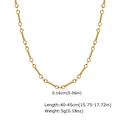 Detail view of 0.16cm wide gold plated twisted chain necklace with 40-45cm length specs - NC-1953G 1.6mm Twist Rope Chain