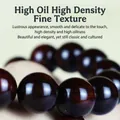Polished high-density dark red sandalwood bead bracelet with rich natural wood grain - 25mm*10 Beads High Density Old Material