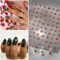French style 3D red and gold sun star nail stickers with model Co-352 for DIY manicures - Red Gold Octagonal Star (CO-352)