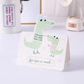 3D pop-up greeting card featuring a cute green crocodile and Love You So Much text - Loving Crocodile