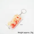 Realistischer Schlüsselanhänger Krabbenschere aus PVC-Harz, Größe ca. 6cm x 3cm - Panierter Roter Paprika - Schlüsselanhänger