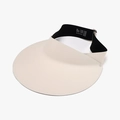 UV-bescherming zonneklep hoed in beige en zwart met brede rand voor dames - Verstelbaar / Beige (24H163)