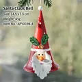 Campanella di Natale Babbo Natale in metallo rosso per albero, 14,5x7,5 cm - Babbo Natale Grande / 14.5x7.5cm
