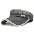 Visiera parasole per bambini in rete grigio scuro traspirante con etichetta sportiva - Regolabile / grigio scuro