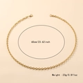 Detail of gold oval link chain showing 60cm length and 23g weight specifications - Stainless Steel Gold Cross Chain