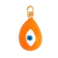 Oranger Tropfen-Anhänger mit Bösem Blick Design und Goldring für Schmuck - M09 Orange Tropfenanhänger / Orange