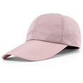 Gorra de béisbol de malla rosa claro de secado rápido con visera larga para el sol - Ajustable / Rosa