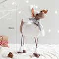Bruin rendier knuffel met witte trui, 40 cm hoog voor gezellige kerstdecoratie - Staande Stijl Wit Rendier / 40CM