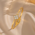 2003 Golden Four-leaf Clover White