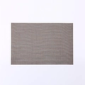Grey-brown woven PVC placemat with heat-resistant mesh texture on white background - Gray SI