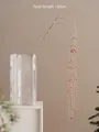120cm gold artificial branch with gradient pink beads for Christmas tree decoration - Waterfall Branch A - Gold Stem Pink Champagne Beads / 120cm