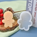 Siliconen bakvorm peperkoekmannetje voor DIY bakken en handgemaakte kaarsen maken - Sneeuwpop (Peperkoekman Vorm)