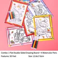 DIY watercolor painting set for kids with 4 color pens and cute cartoon elephant art - Medium 4-Color Markers Style