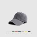 Vintage gray washed denim baseball cap with six-panel structure and various color options - Plain Style / Washed Grey