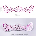 Waterproof faux freckles tattoo stickers with rose gold star pattern for party makeup - QBLT-02 Rose Gold Stars