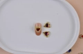 Red heart-shaped nail charm with gold alloy border and AB rhinestones for bridal manicure - Gold Hollow Frame Red Heart