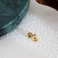 Gold number 4 pendant necklace with polished bead and adjustable chain for women - Number Pendant (4) / Gold