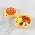 Miniature Japanese ramen noodle food model with yellow pot and realistic toppings - 4.5cmx2.5cm / Squid Noodle