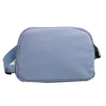 Athletic nylon waist bag in light blue with adjustable strap and plastic buckle - Violet Blue