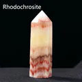 Polished Rhodochrosite crystal hexagonal point with natural red and white wavy patterns - Rhodonite / Single Point 4-5cm